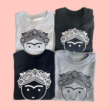 Load image into Gallery viewer, Black Little Frida Crew
